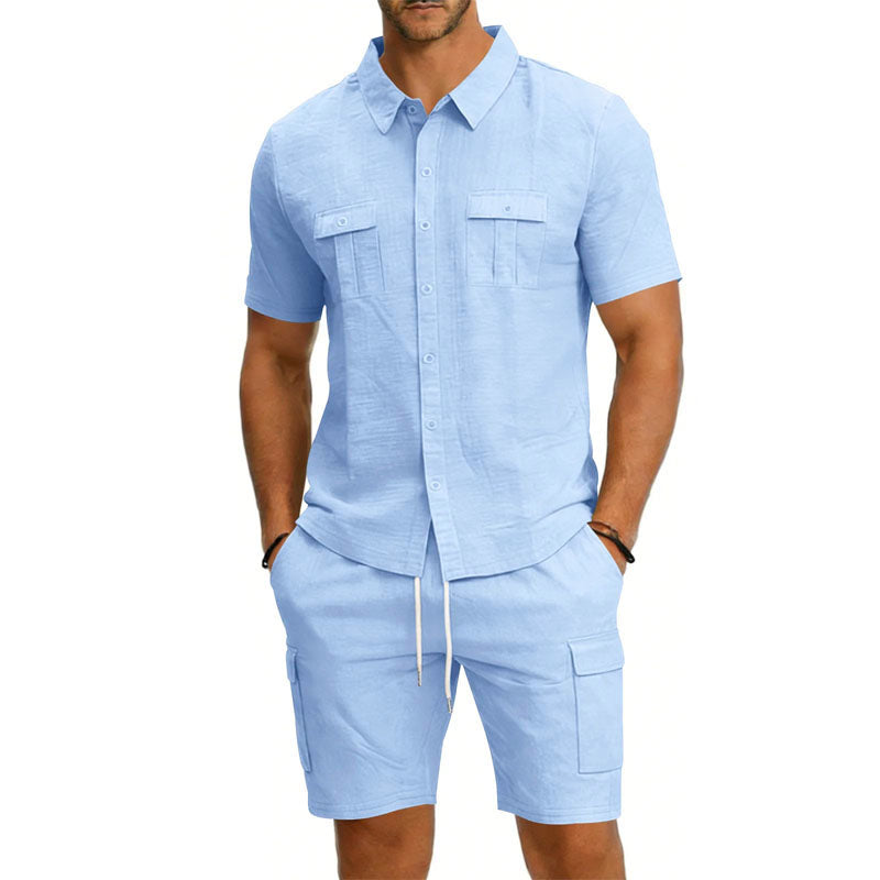 Henry - Men's Utility Pocket Shirt and Shorts Set