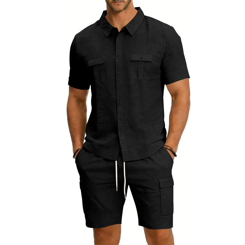 Henry - Men's Utility Pocket Shirt and Shorts Set
