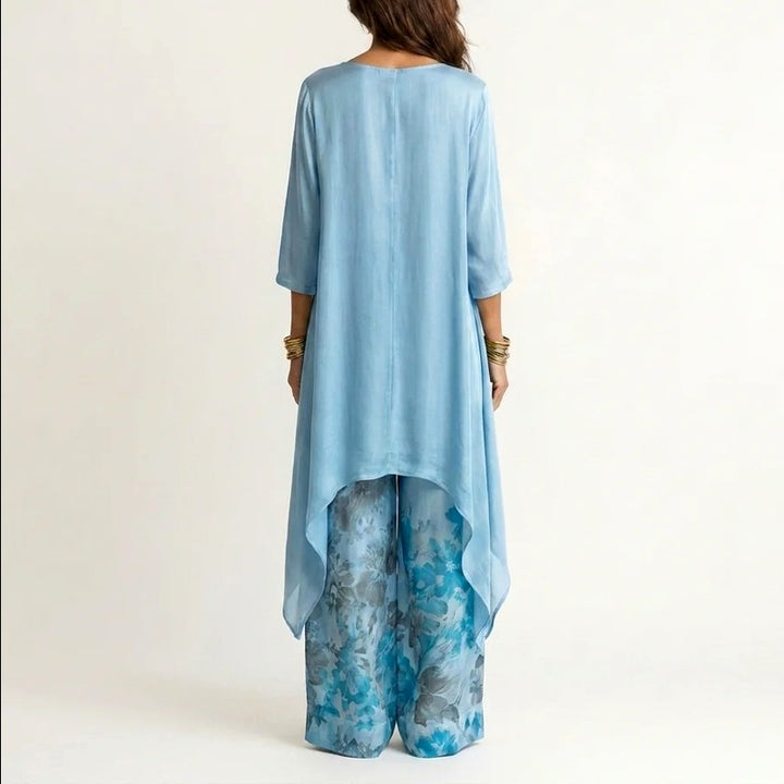 Ira - Women's Cotton-Silk Asymmetric Matching Set