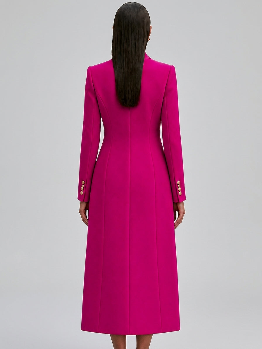Isabella - Women's Tailored Coat & Ribbed Dress Set