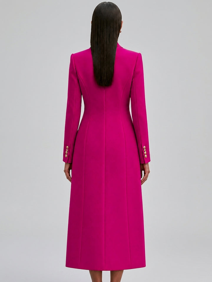 Isabella - Women's Tailored Coat & Ribbed Dress Set