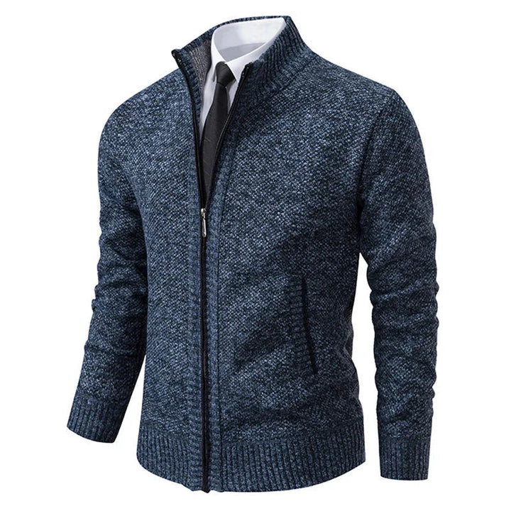 Jack - Men's Stand-Collar Zip Sweater Vest with Ribbed Trim