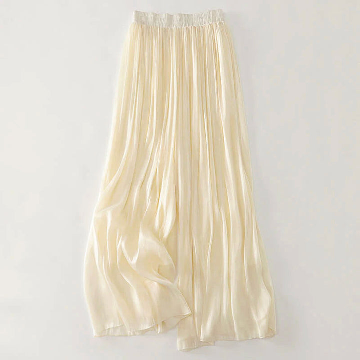 Jane - Women’s Satin-Look Pleated Wide-Leg Pants
