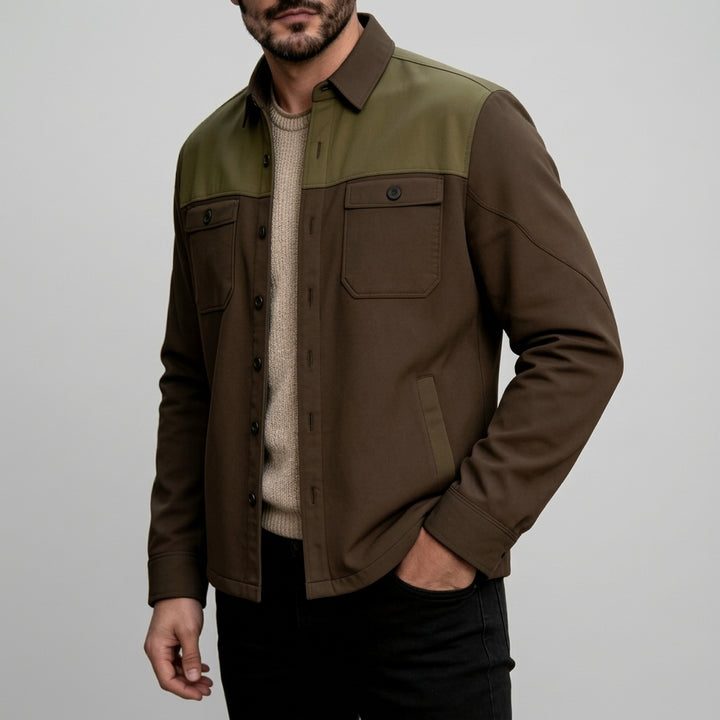 Jayden - Men's Button-Front Structured Jacket with Pockets