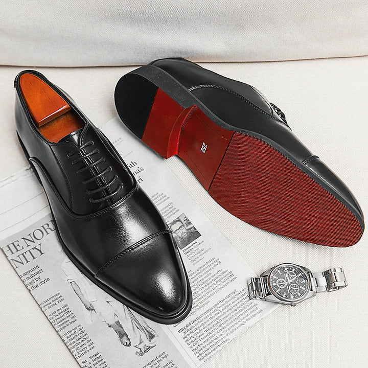 Jeff - Men's  Red Sole Lace-Up Leather Oxford Shoes 1