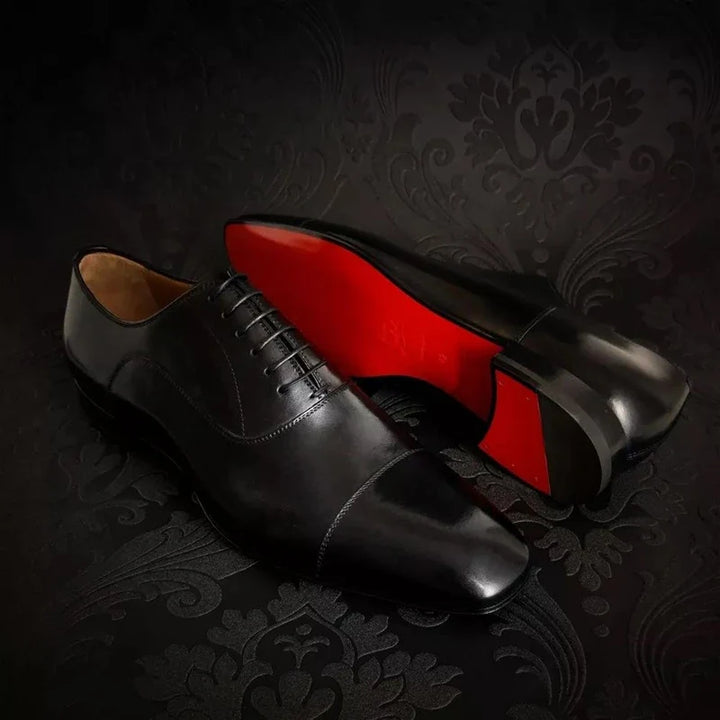 Jeff - Men's  Red Sole Lace-Up Leather Oxford Shoes 3