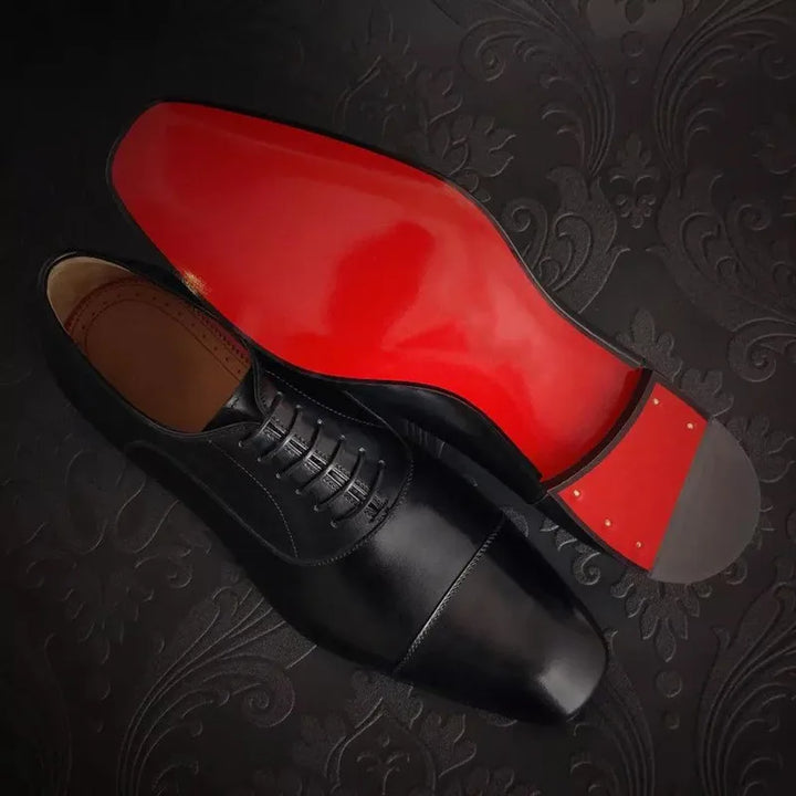 Jeff - Men's Red Sole Lace-Up Leather Oxford Shoes 5