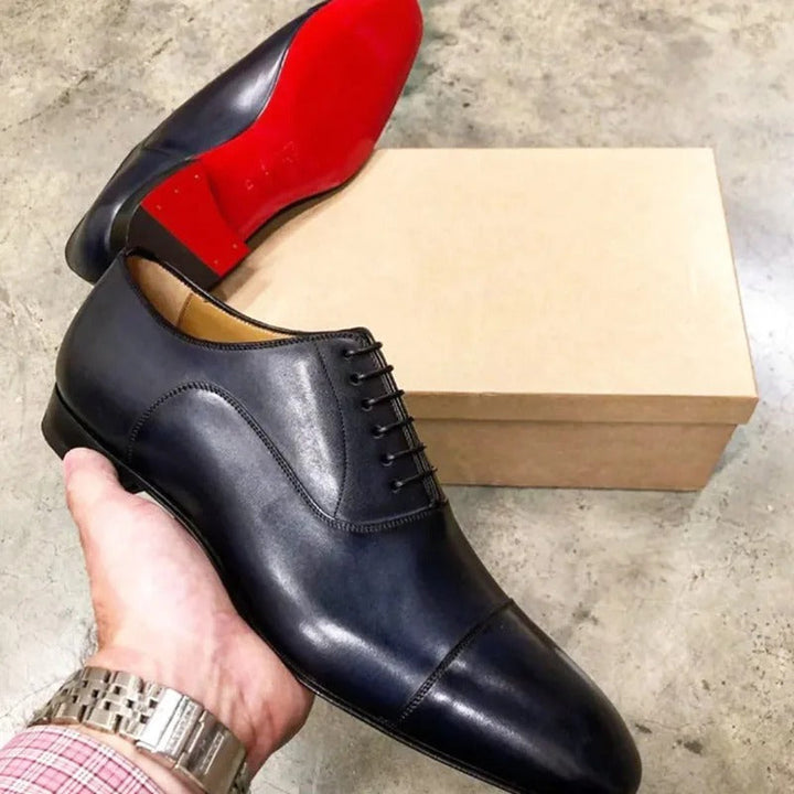 Jeff - Men's Red Sole Lace-Up Leather Oxford Shoes 6