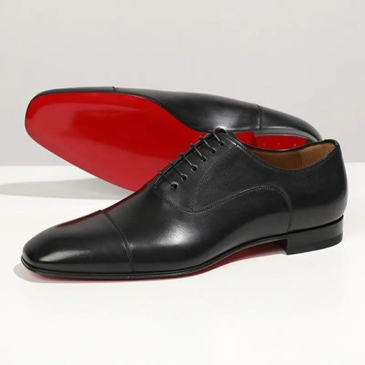 Jeff - Men's Red Sole Lace-Up Leather Oxford Shoes 7