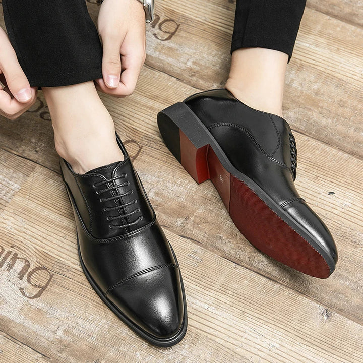 Jeff - Men's Red Sole Lace-Up Leather Oxford Shoes 8