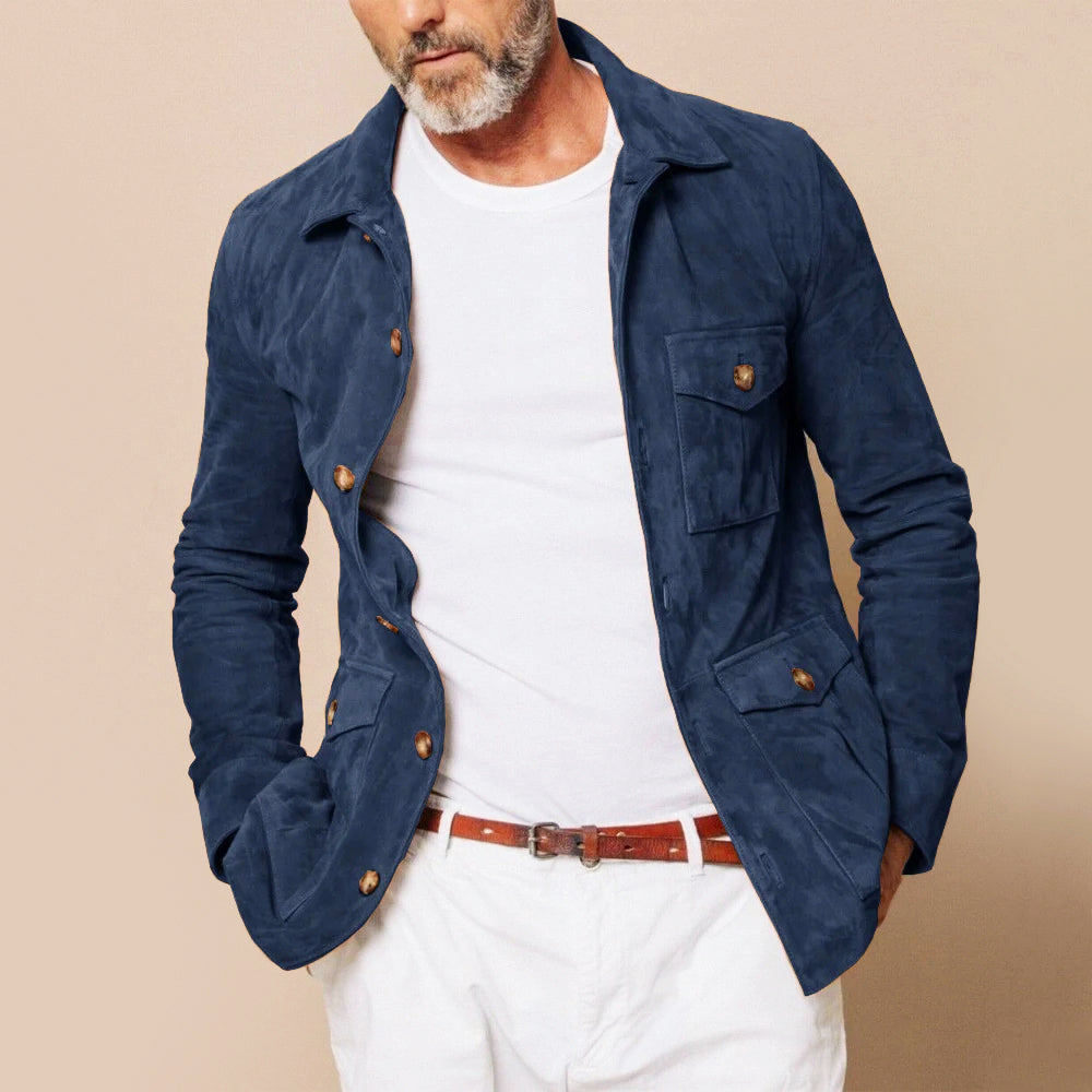 Jimmy - Men's Vintage Suede Utility Jacket