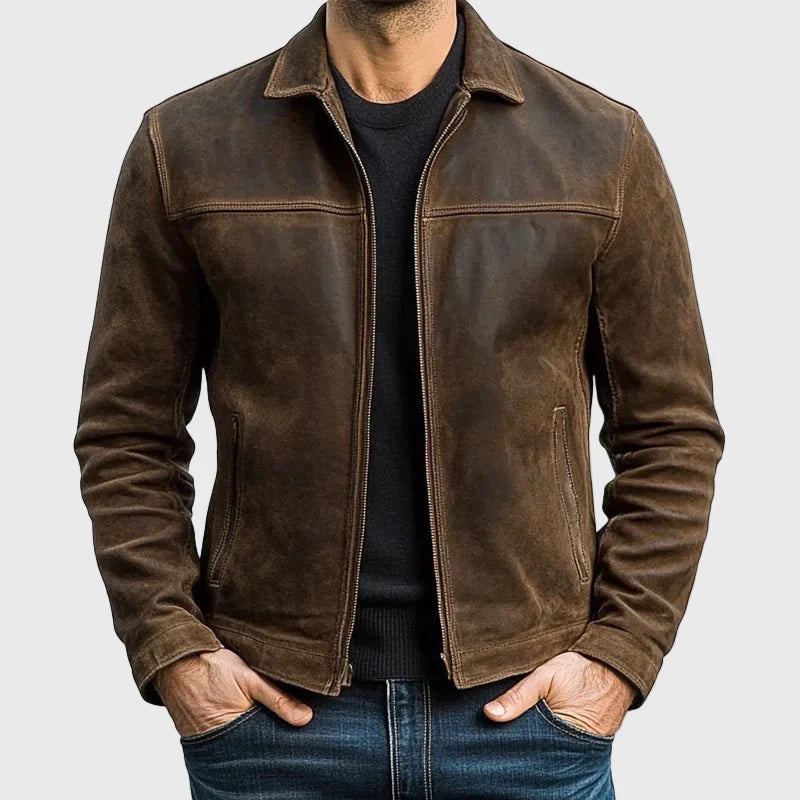 Joshua -  Men's Vintage Style Leather Jacket
