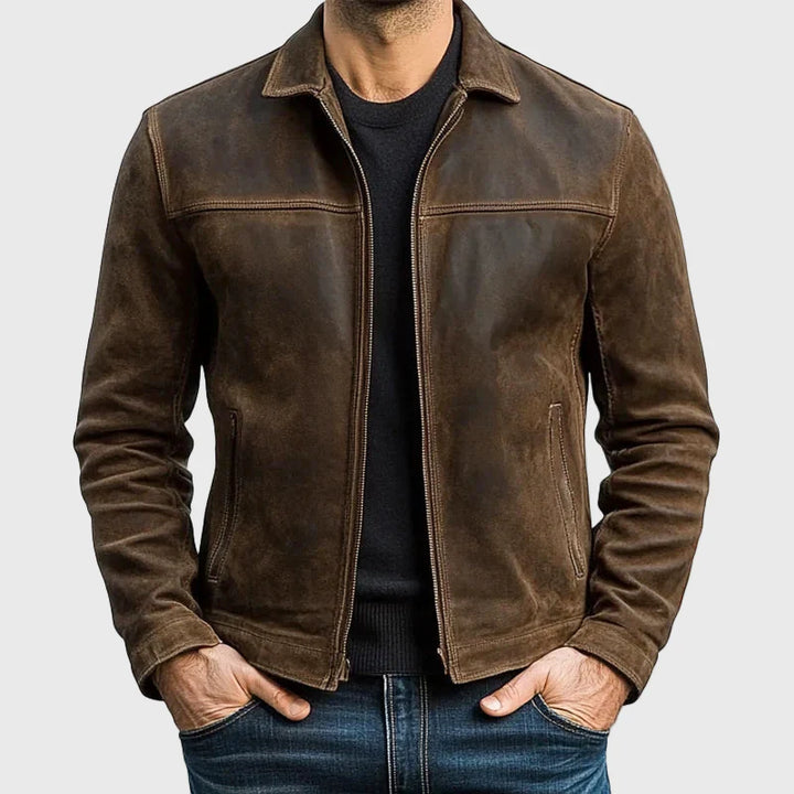 Joshua -  Men's Vintage Style Leather Jacket