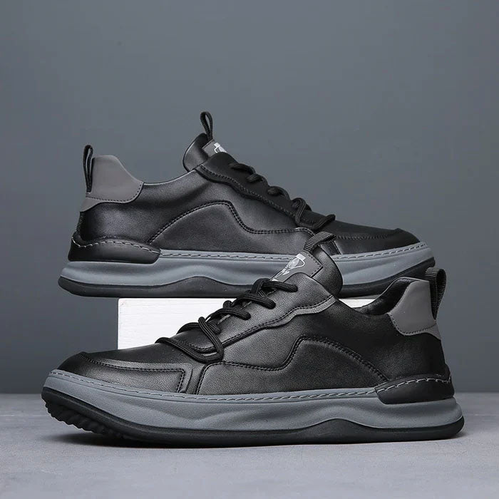 Justin - Men's Low-Top Leather Sneakers