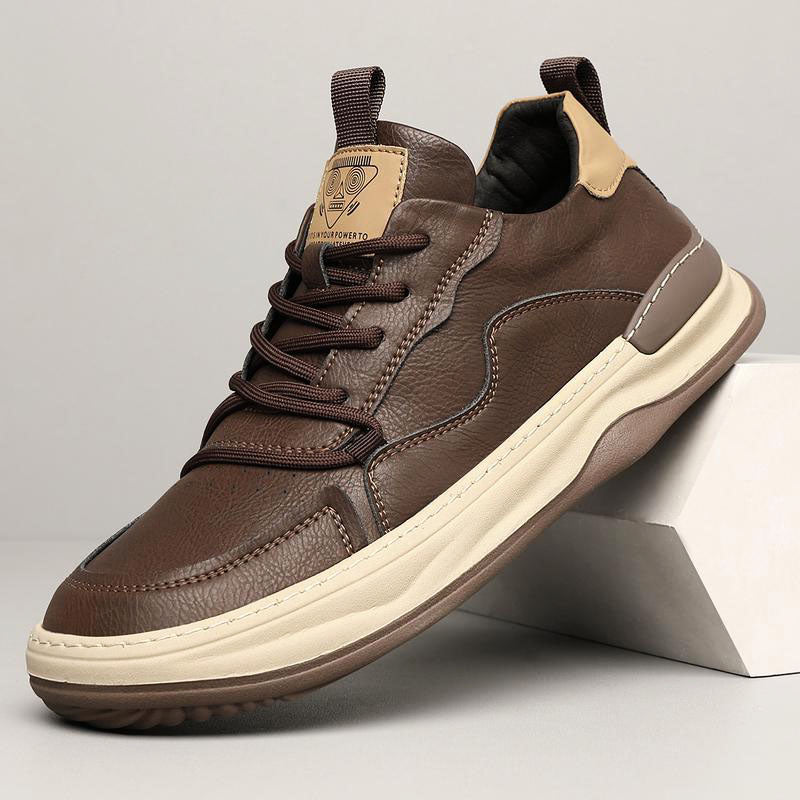 Justin - Men's Low-Top Leather Sneakers