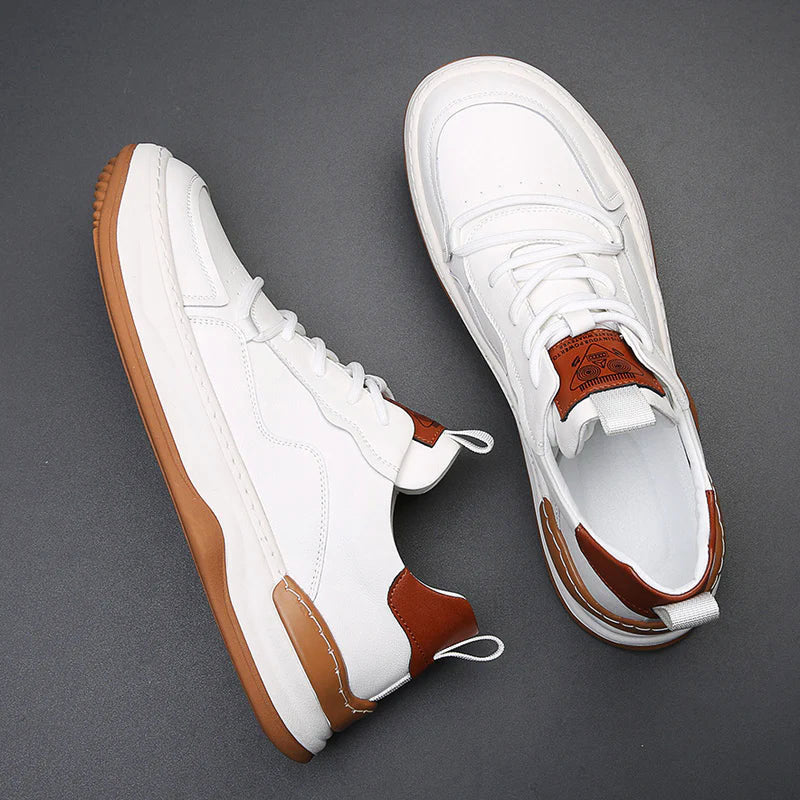 Justin - Men's Low-Top Leather Sneakers