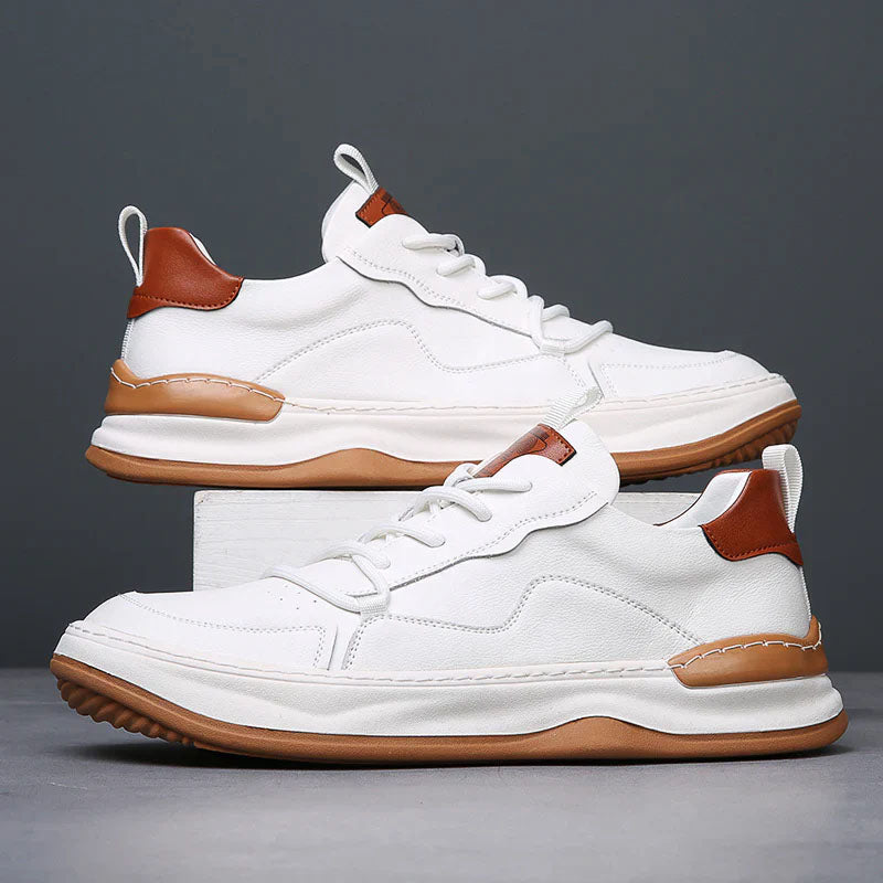 Justin - Men's Low-Top Leather Sneakers