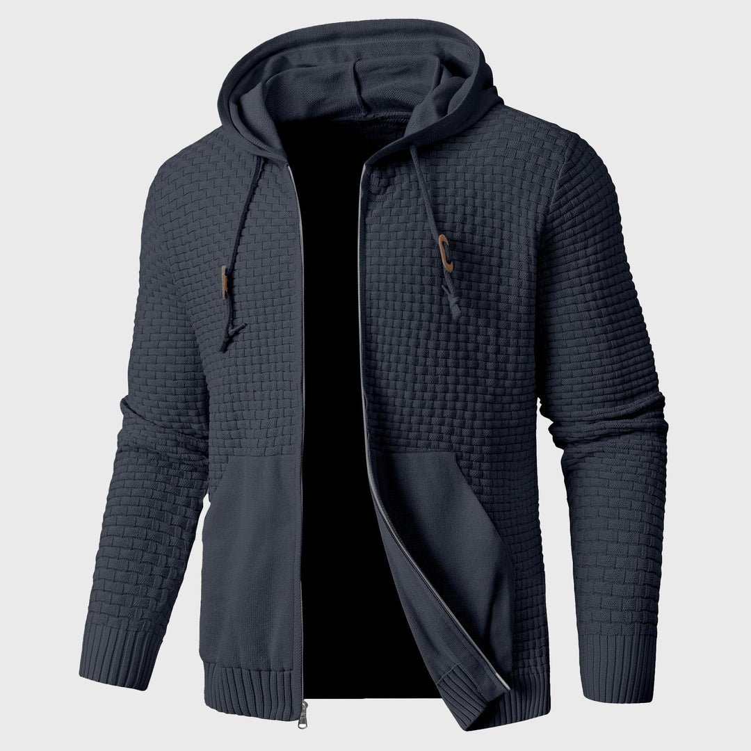 Kairo - Men's Textured Knit Zip-Up Hoodie