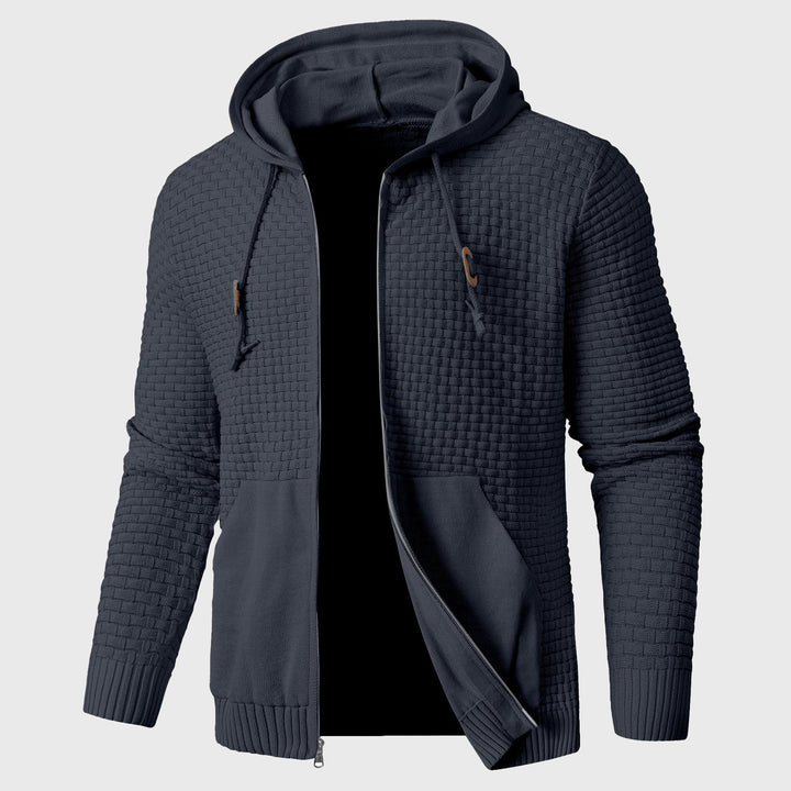 Kairo - Men's Textured Knit Zip-Up Hoodie