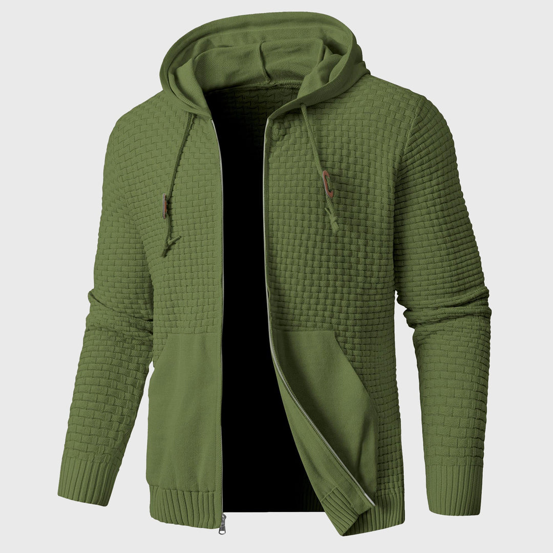 Kairo - Men's Textured Knit Zip-Up Hoodie