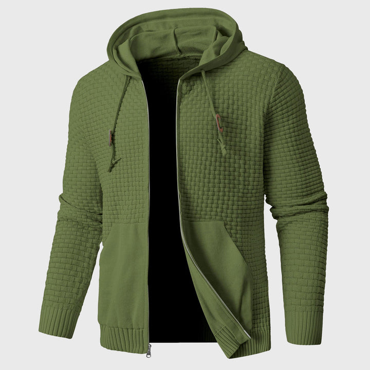 Kairo - Men's Textured Knit Zip-Up Hoodie