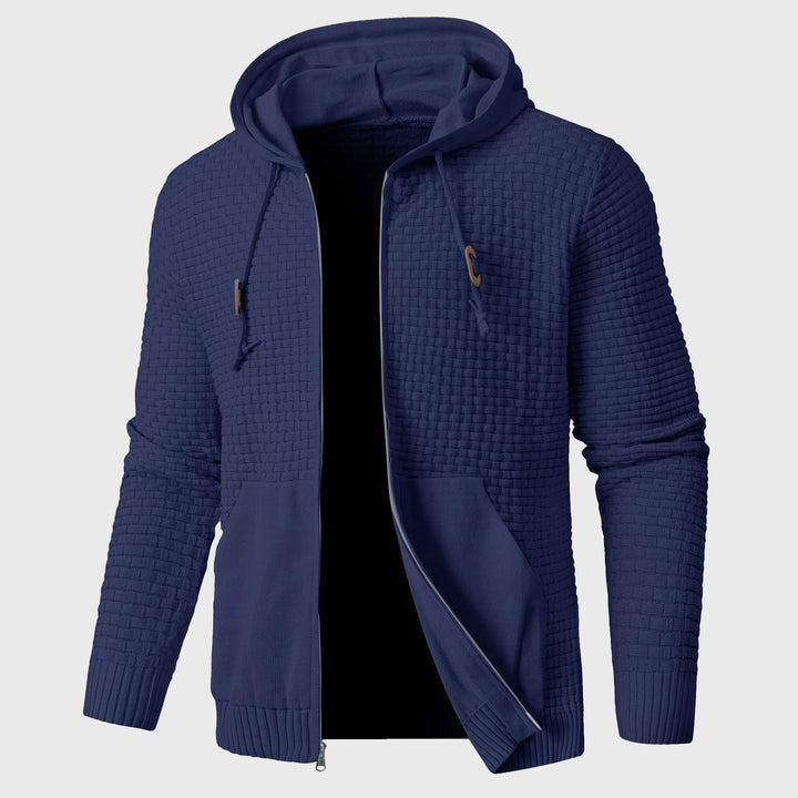 Kairo - Men's Textured Knit Zip-Up Hoodie
