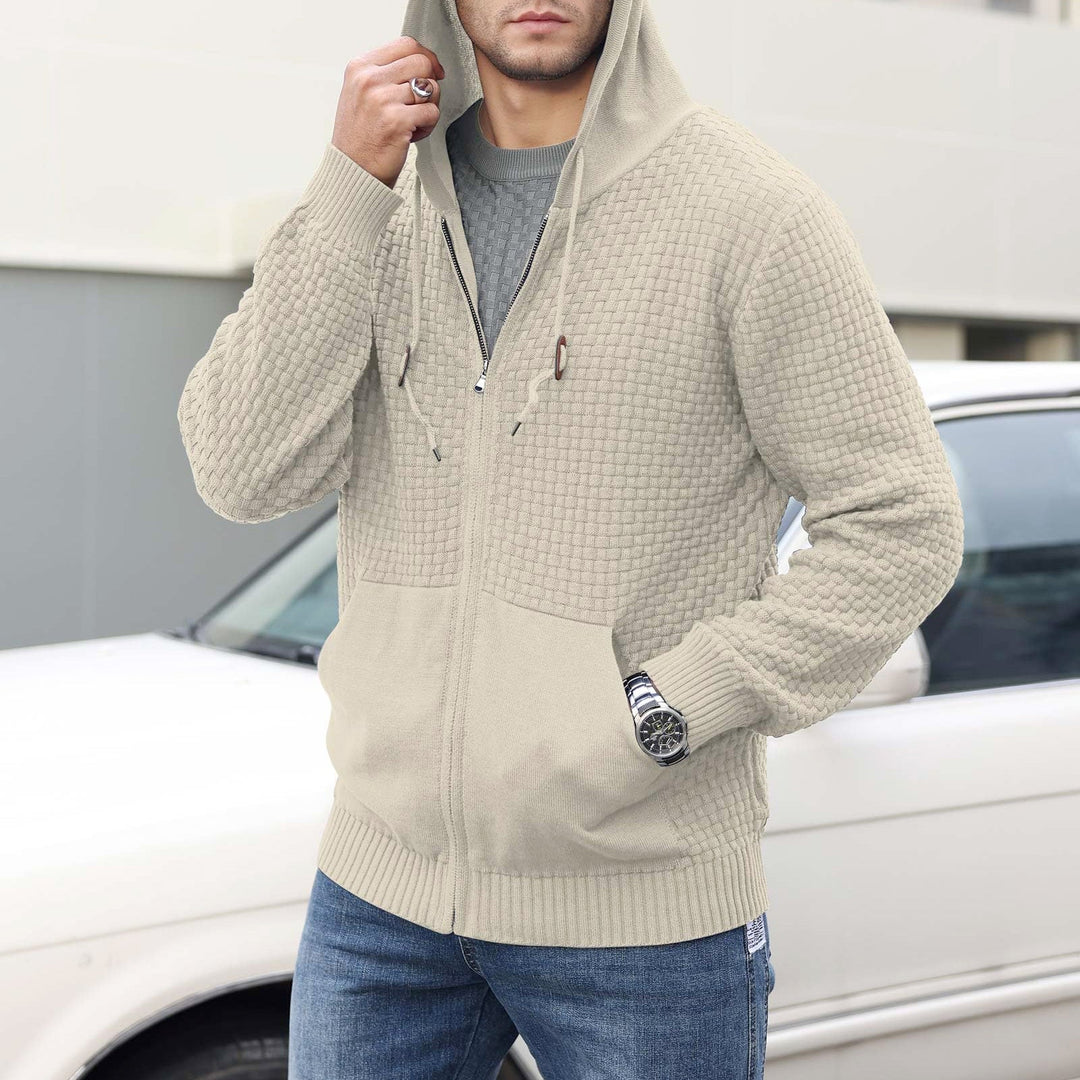 Kairo - Men's Textured Knit Zip-Up Hoodie