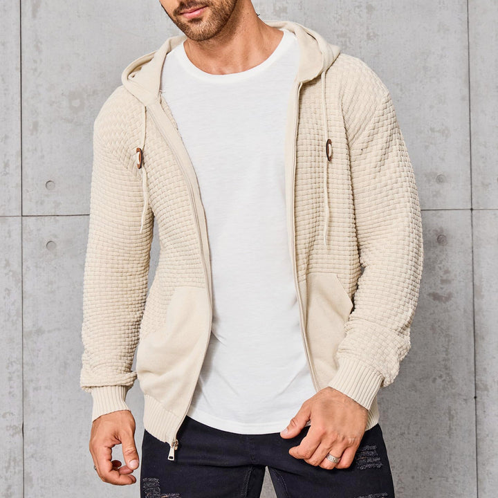 Kairo - Men's Textured Knit Zip-Up Hoodie