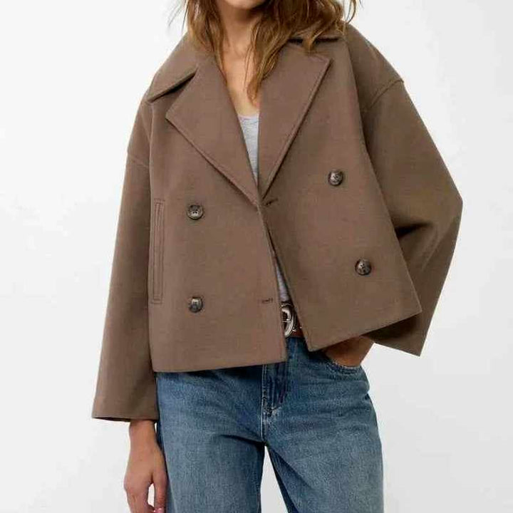 Karyn - Women's Tailored Boxy Cropped Blazer Jacket 2