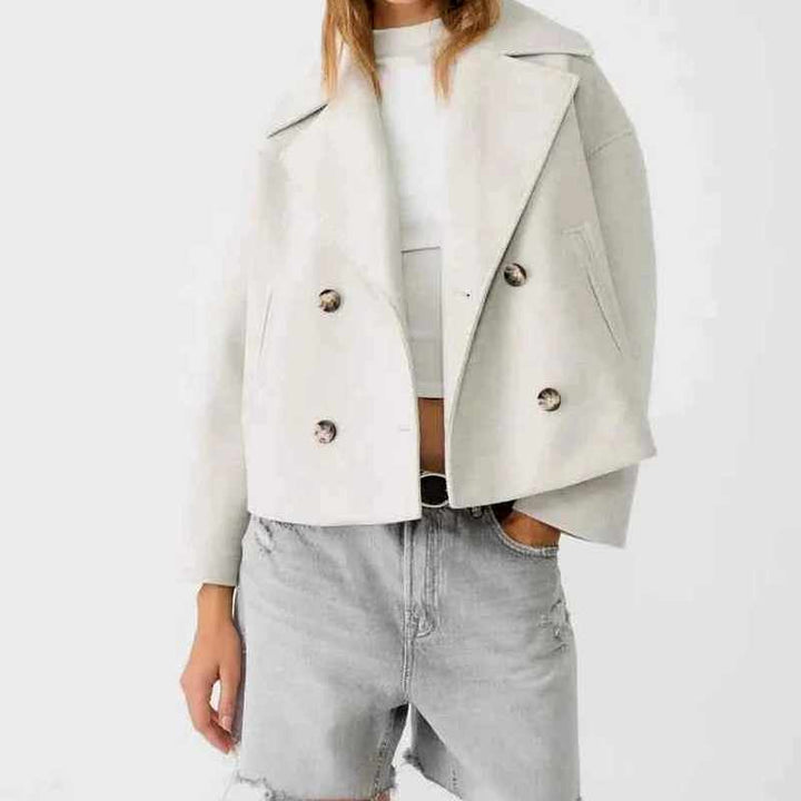 Karyn - Women's Tailored Boxy Cropped Blazer Jacket 3
