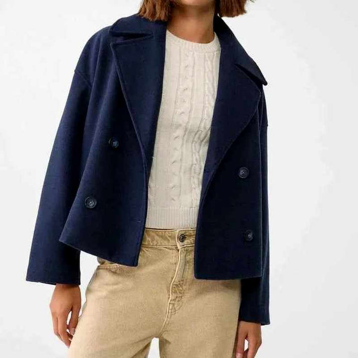 Karyn - Women's Tailored Boxy Cropped Blazer Jacket 4