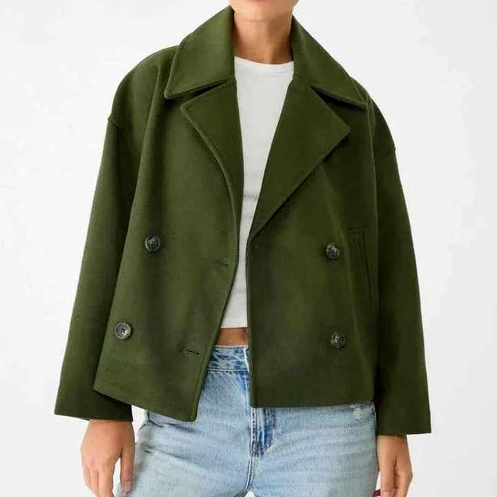 Karyn - Women's Tailored Boxy Cropped Blazer Jacket 6
