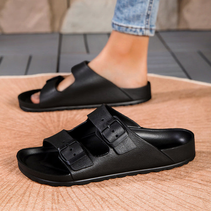 Kataleya - Women's Minimalist Two-Strap Slide Sandals