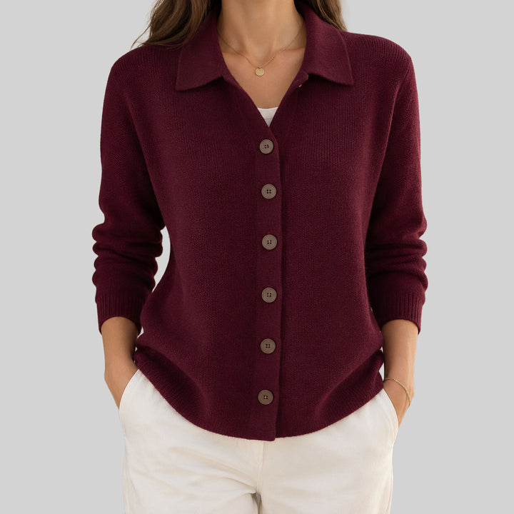 Katy - Women's Soft-Knit Button-Front Cardigan