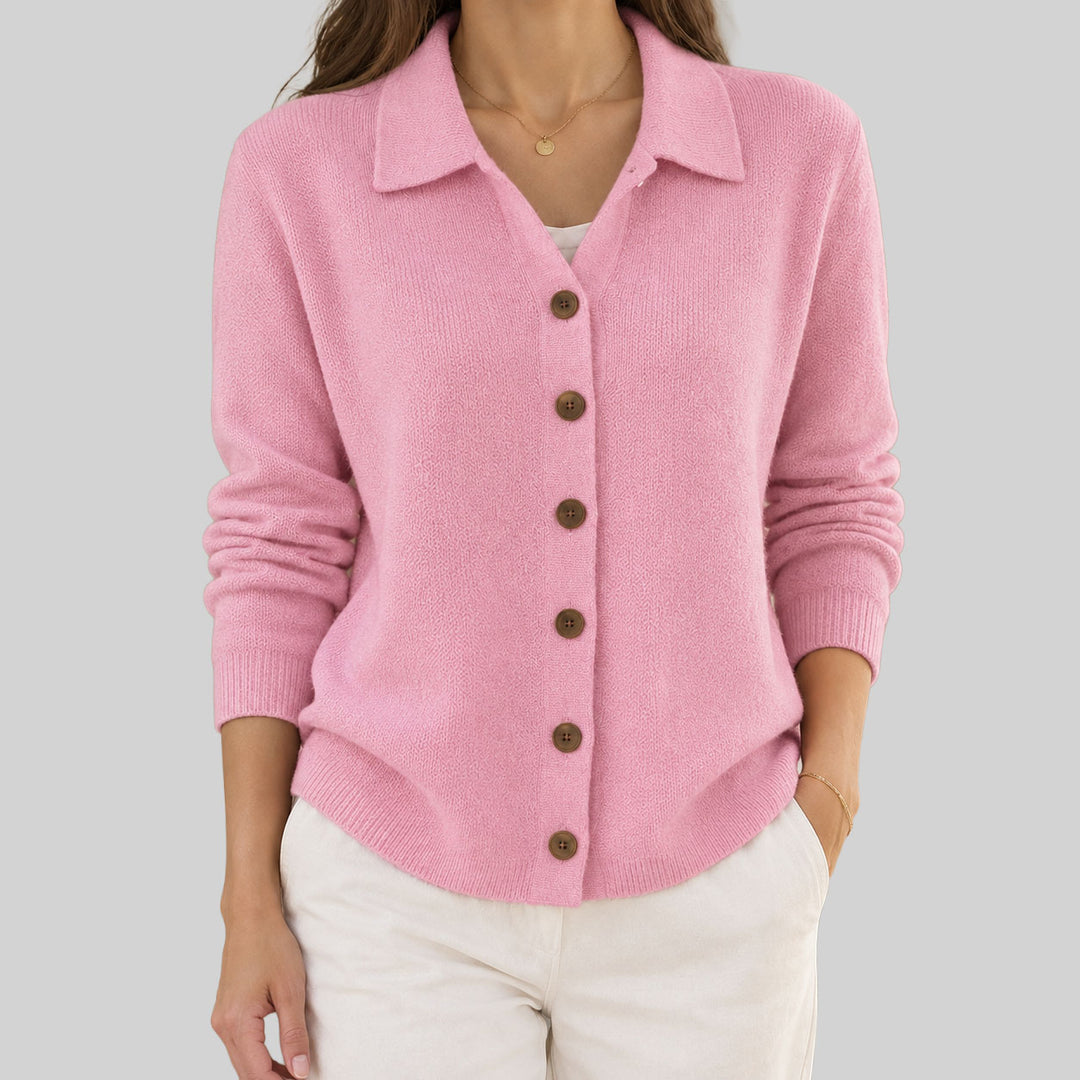 Katy - Women's Soft-Knit Button-Front Cardigan