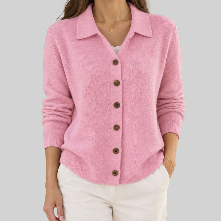 Katy - Women's Soft-Knit Button-Front Cardigan