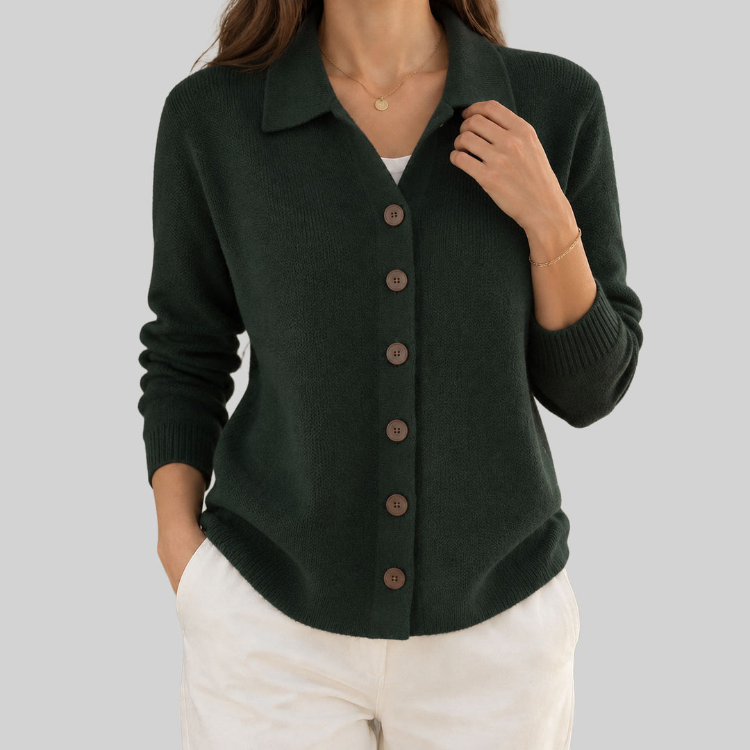Katy - Women's Soft-Knit Button-Front Cardigan