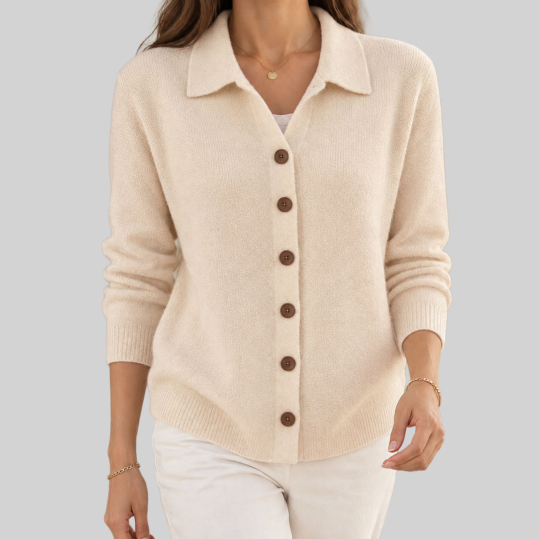 Katy - Women's Soft-Knit Button-Front Cardigan