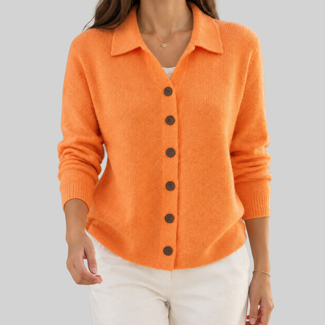 Katy - Women's Soft-Knit Button-Front Cardigan