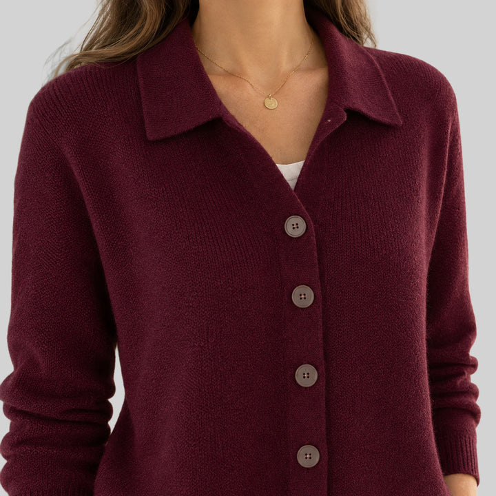 Katy - Women's Soft-Knit Button-Front Cardigan