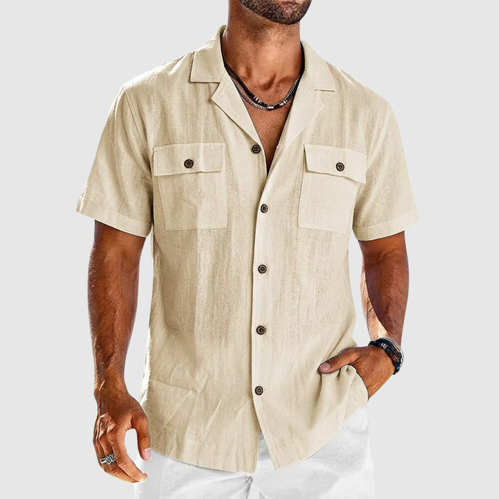 Keith - Men’s Resort Collar Utility Button-Up Shirt