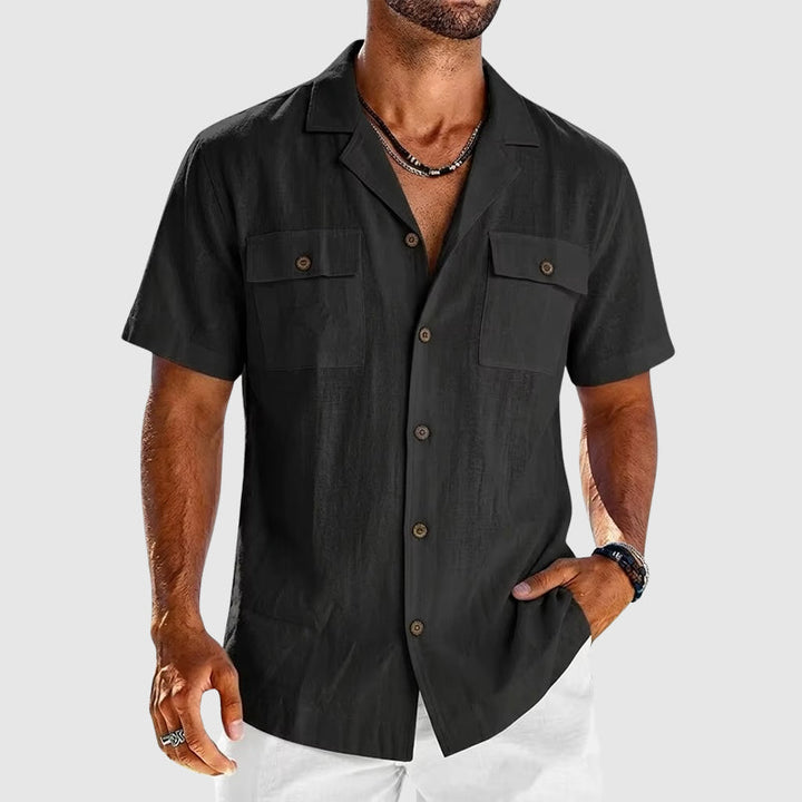 Keith - Men’s Resort Collar Utility Button-Up Shirt