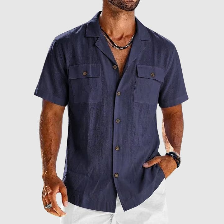 Keith - Men’s Resort Collar Utility Button-Up Shirt