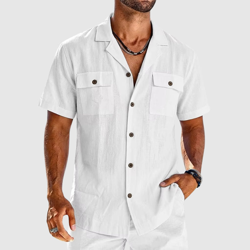 Keith - Men’s Resort Collar Utility Button-Up Shirt