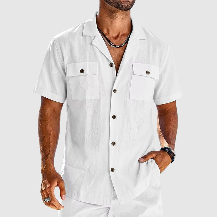 Keith - Men’s Resort Collar Utility Button-Up Shirt