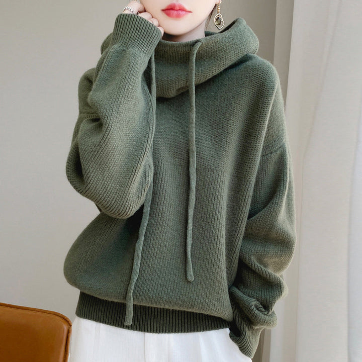 Kim - Women's Cozy Knit Hooded Sweater