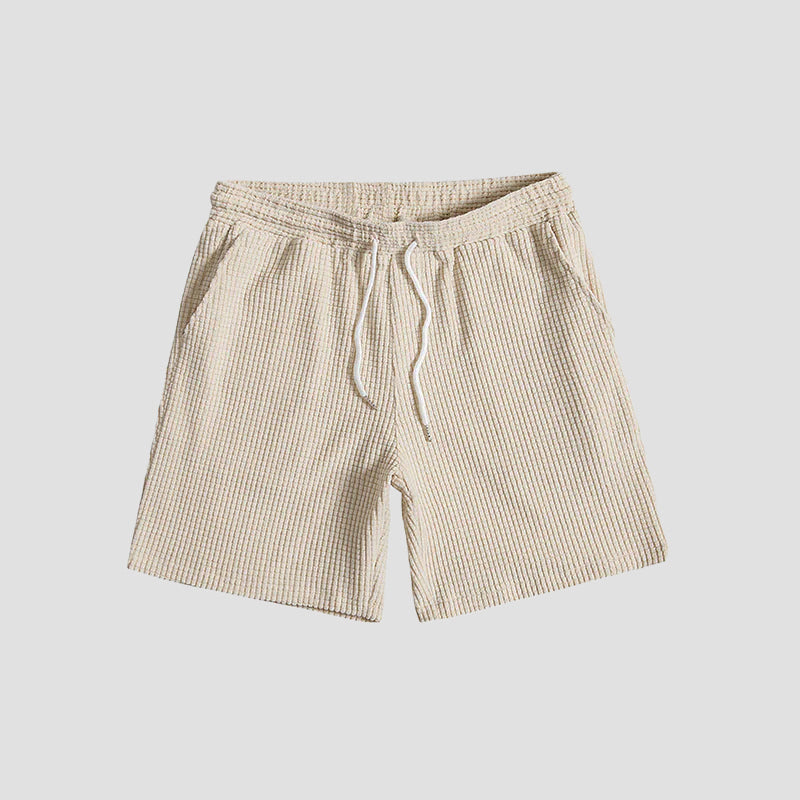 Louis Morel Casual Button-Up and Drawstring Shorts Set