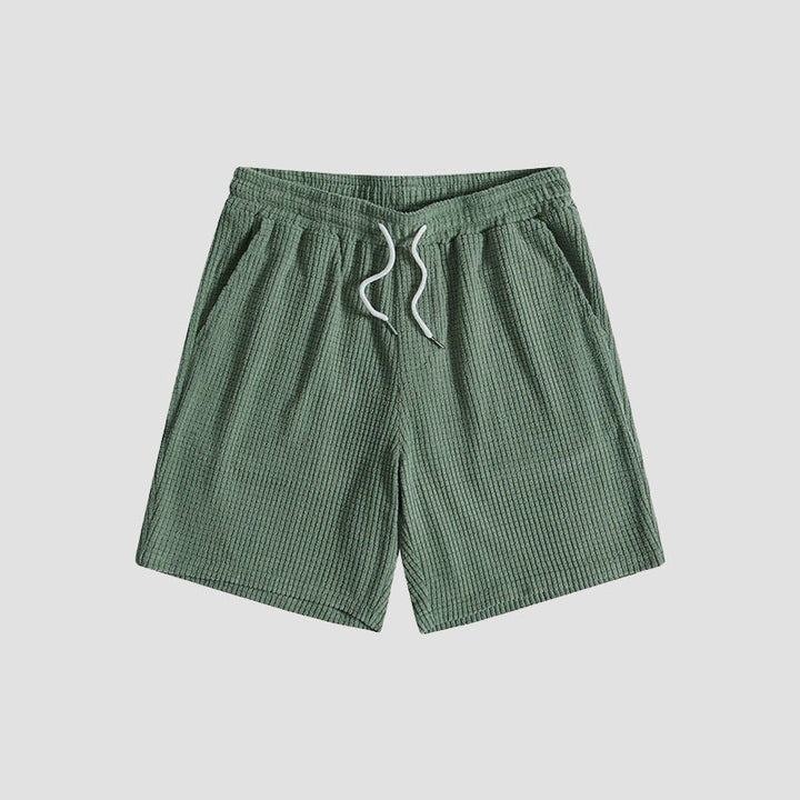 Louis Morel Casual Button-Up and Drawstring Shorts Set