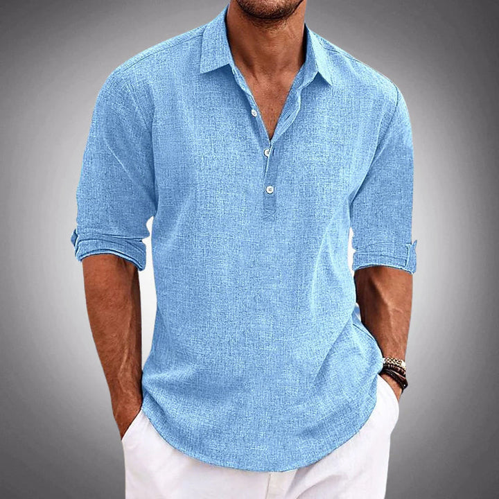 Louis Morel Casual Half-Placket Shirt
