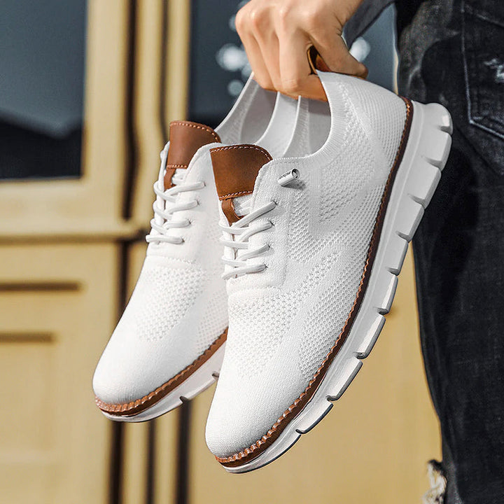 Louis Morel Casual Lace-Up Knit Sneakers